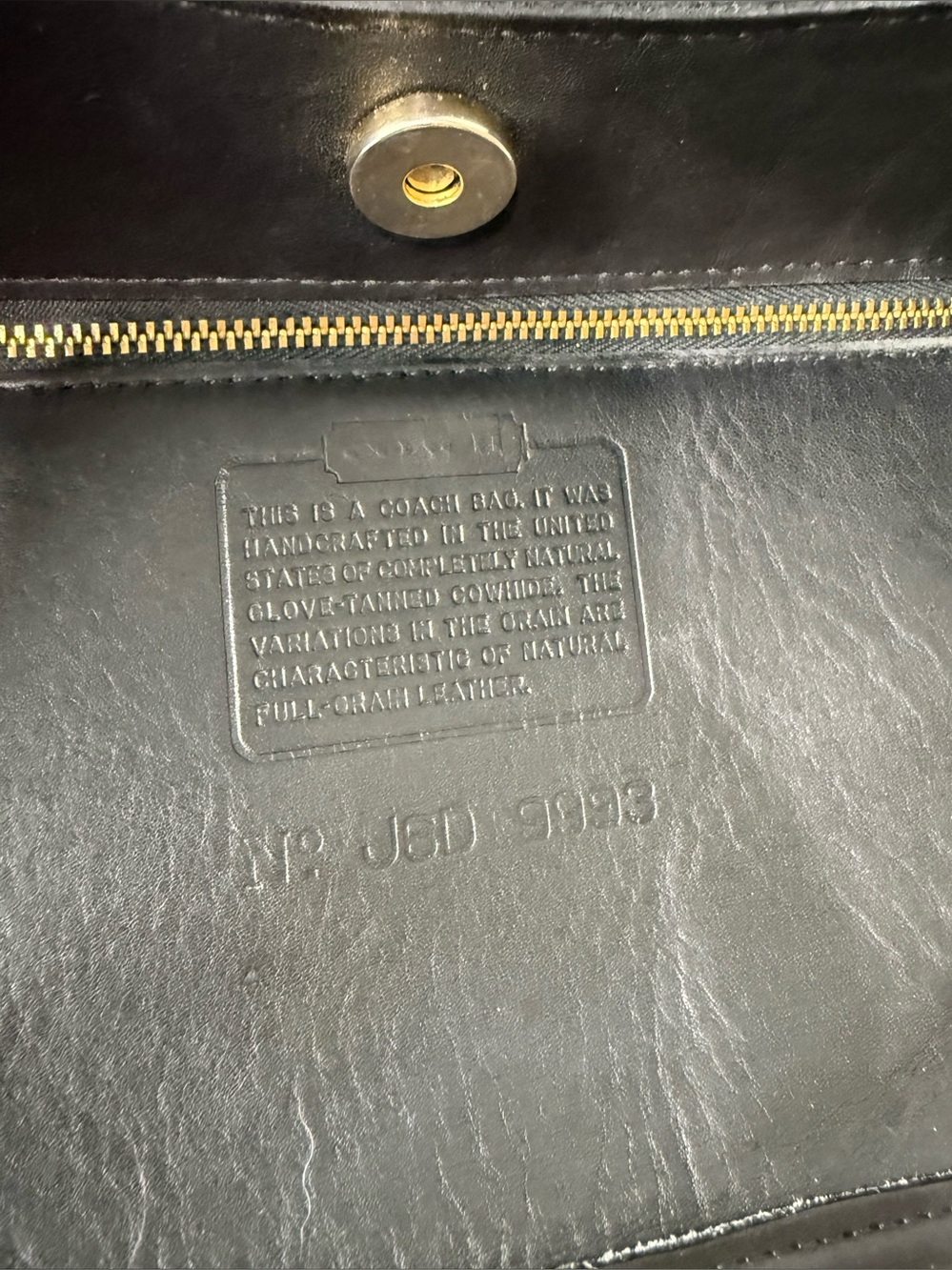 Vintage Coach Mini Shopper Bag Black Leather 9993 USA - Picture 7 of 10